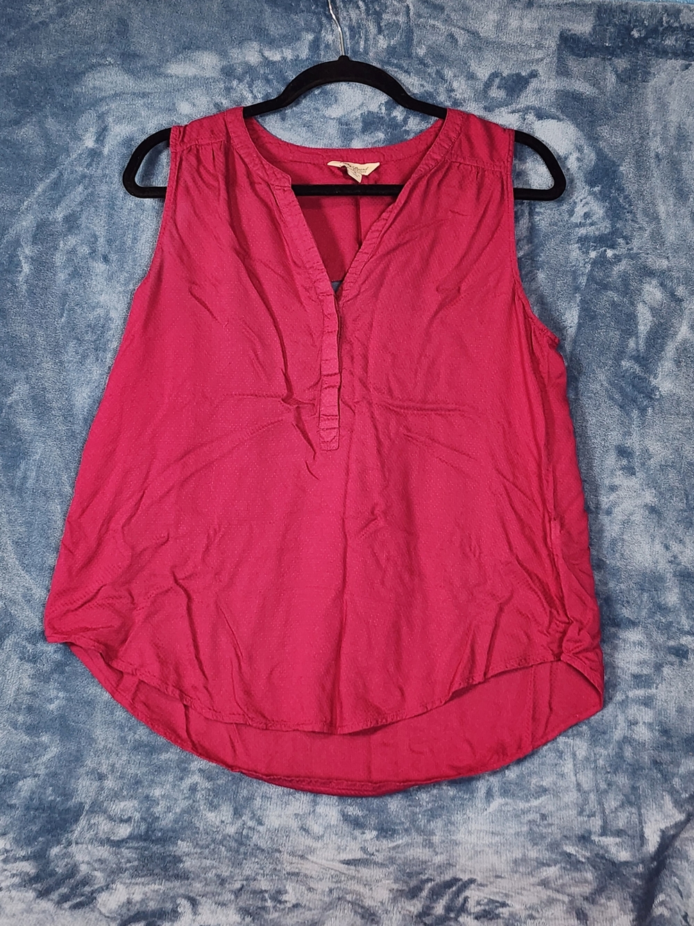 Lucky Brand Pink Split V-Neck Sleeveless Camisole